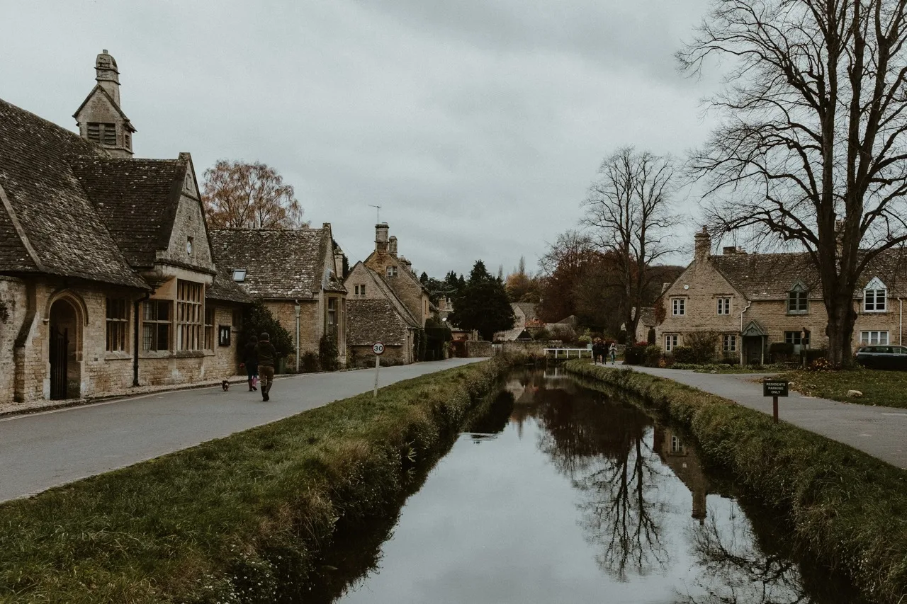 Beautiful picture of the Cotswolds by the River in Lower Slaughter.