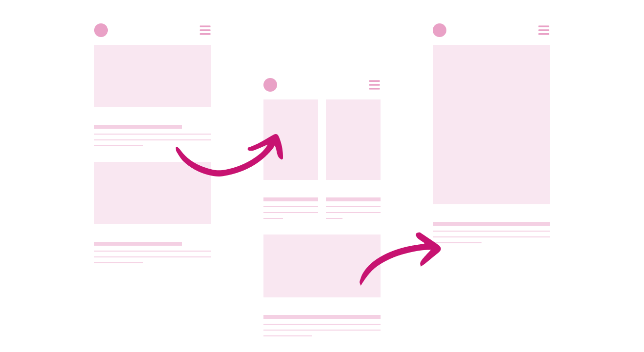 Image of a wireframe in the design process