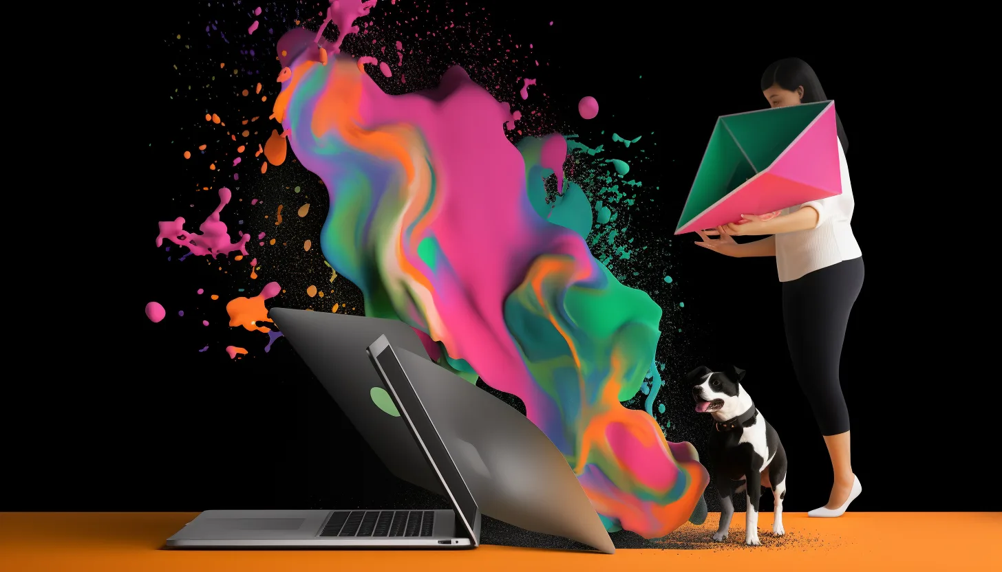 colours popping around a person