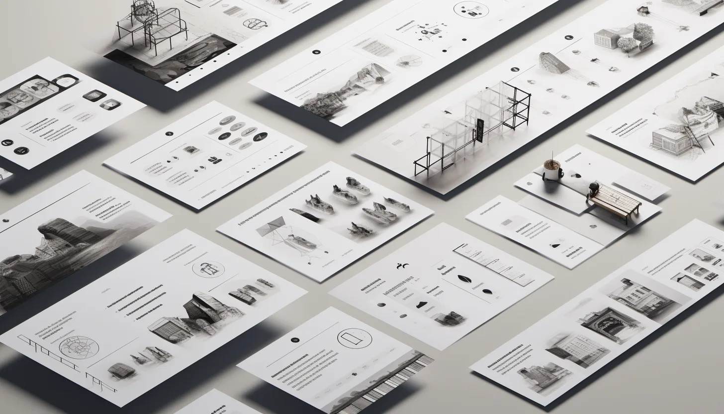 web designs on paper