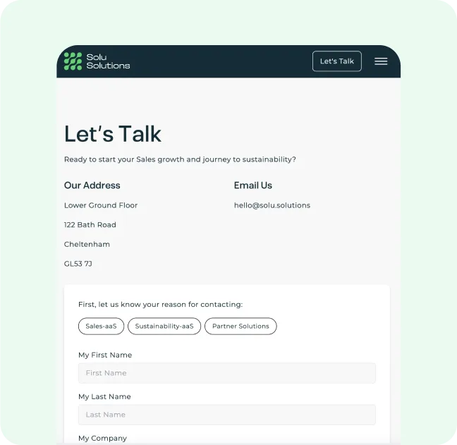 tablet contact us form